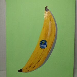 Plátano Banana Kitchen Art on Canvas Chiquita Banana Painting Unique By Sassy